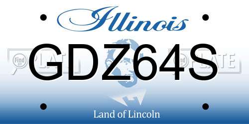 GDZ64S Illinois License Plate