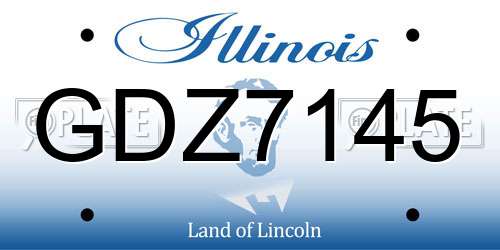GDZ7145 Illinois License Plate