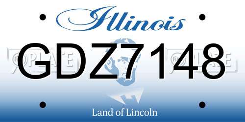 GDZ7148 Illinois License Plate