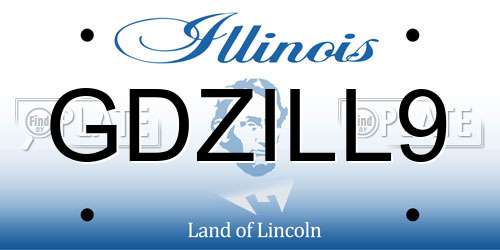 GDZILL9 Illinois License Plate