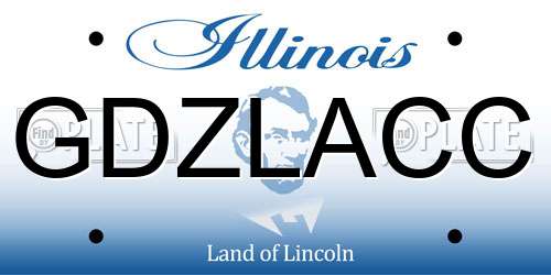 GDZLACC Illinois License Plate