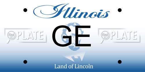 GE Illinois License Plate