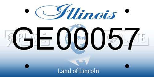 GE00057 Illinois License Plate