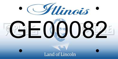 GE00082 Illinois License Plate