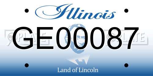 GE00087 Illinois License Plate