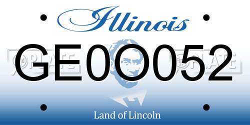 GE0O052 Illinois License Plate