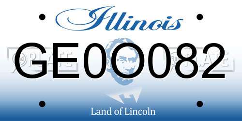 GE0O082 Illinois License Plate