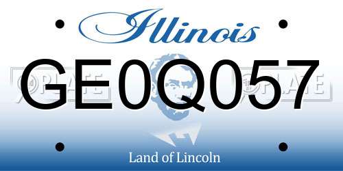 GE0Q057 Illinois License Plate