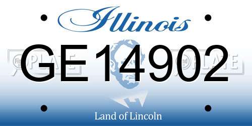 GE14902 Illinois License Plate