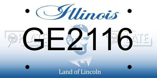 GE2116 Illinois License Plate