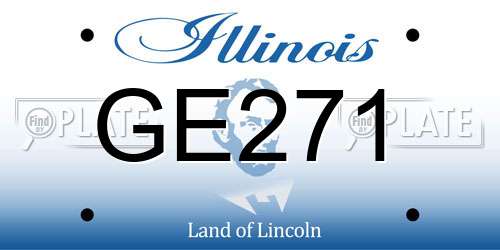 GE271 Illinois License Plate