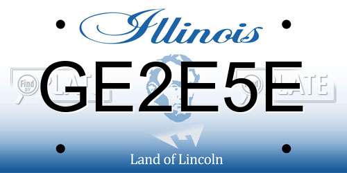 GE2E5E Illinois License Plate