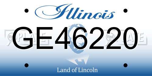 GE46220 Illinois License Plate