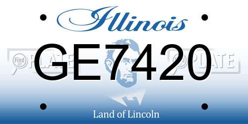 GE7420 Illinois License Plate