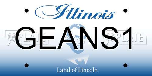 GEANS1 Illinois License Plate