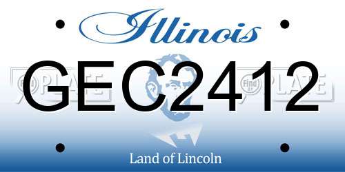 GEC2412 Illinois License Plate