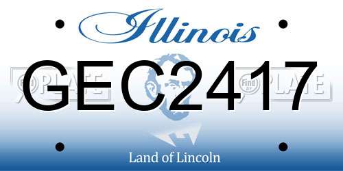 GEC2417 Illinois License Plate