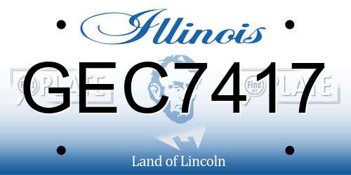 GEC7417 Illinois License Plate