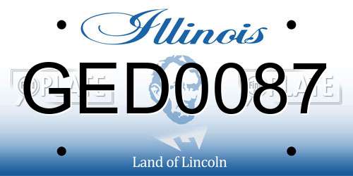 GED0087 Illinois License Plate