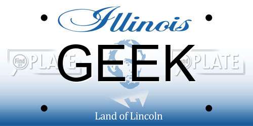 GEEK Illinois License Plate