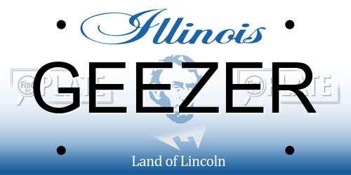 GEEZER Illinois License Plate