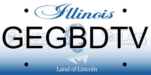GEGBDTV Illinois License Plate