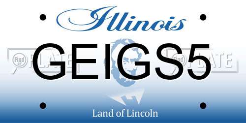 GEIGS5 Illinois License Plate