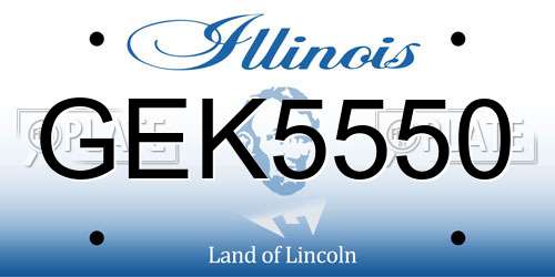 GEK5550 Illinois License Plate