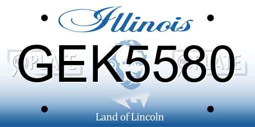 GEK5580 Illinois License Plate