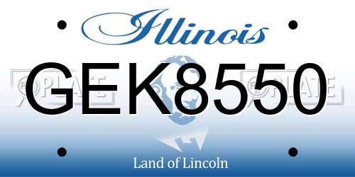 GEK8550 Illinois License Plate