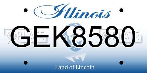 GEK8580 Illinois License Plate