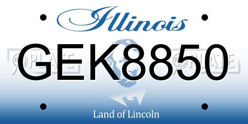 GEK8850 Illinois License Plate