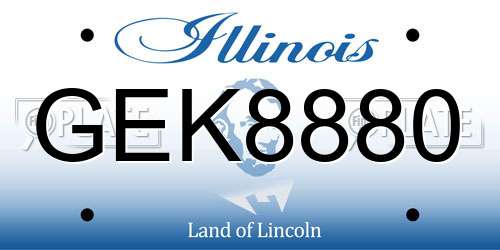GEK8880 Illinois License Plate