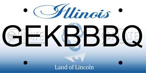 GEKBBBQ Illinois License Plate
