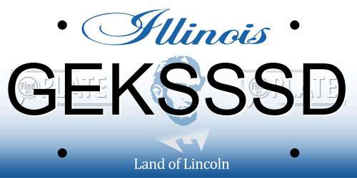 GEKSSSD Illinois License Plate