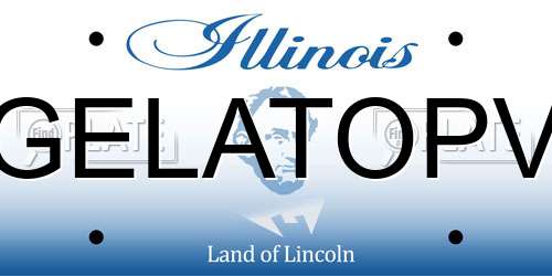 GELATOPV Illinois License Plate
