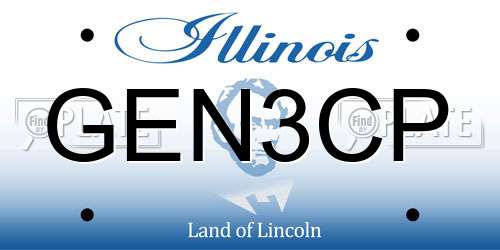 GEN3CP Illinois License Plate