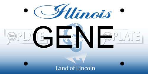 GENE Illinois License Plate