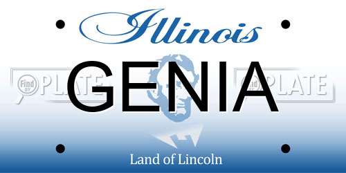 GENIA Illinois License Plate