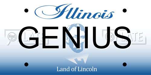 GENIUS Illinois License Plate