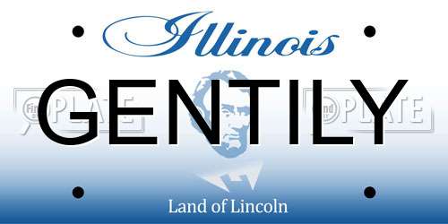 GENTILY Illinois License Plate