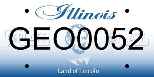 GEO0052 Illinois License Plate