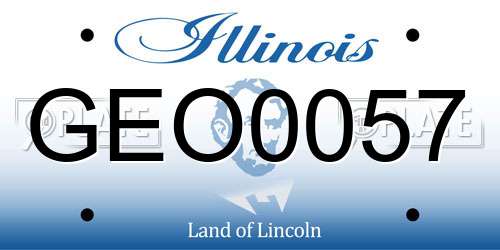 GEO0057 Illinois License Plate