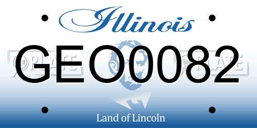 GEO0082 Illinois License Plate