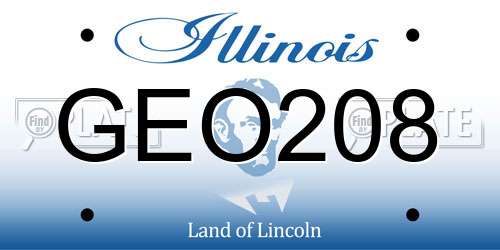 GEO208 Illinois License Plate