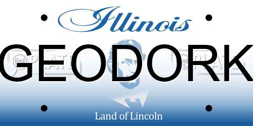 GEODORK Illinois License Plate