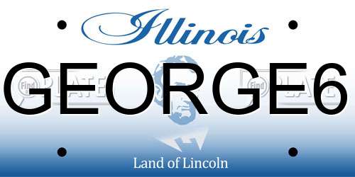 GEORGE6 Illinois License Plate