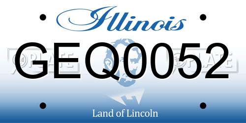 GEQ0052 Illinois License Plate