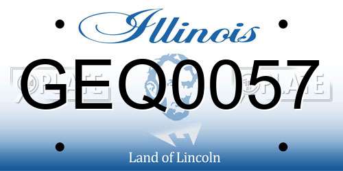 GEQ0057 Illinois License Plate