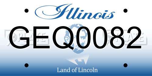 GEQ0082 Illinois License Plate
